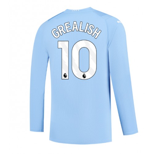 Fotballdrakt Herre Manchester City Jack Grealish #10 Hjemmedrakt 2023-24 Langermet
